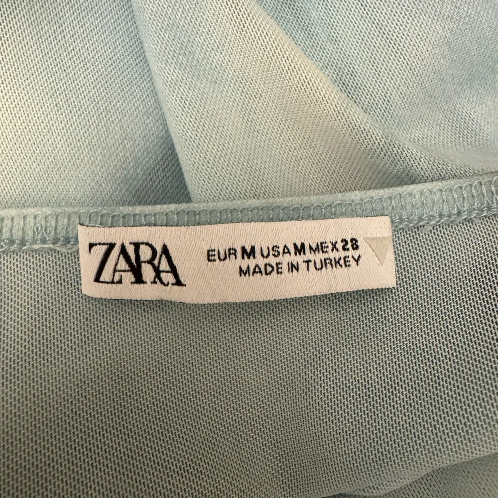 Zara Light Blue Mesh Top - Picture 5 of 5